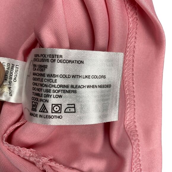 Greg Norman Polo Shirt Men's Large Pink Protek Micro Luxe Solid PlayDry Slit - Picture 11 of 16